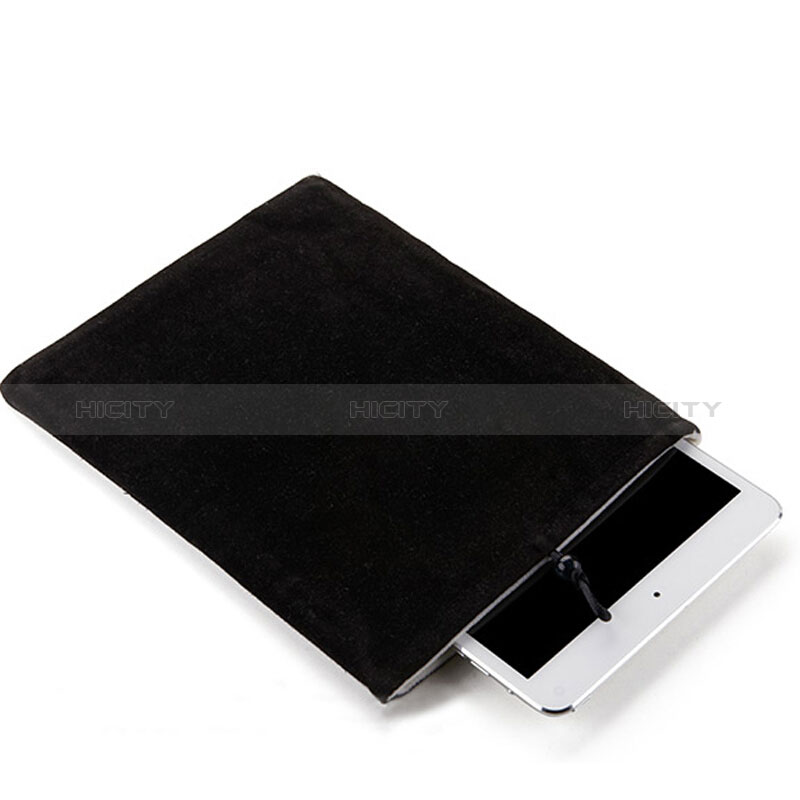 Housse Pochette Velour Tissu pour Apple New iPad 9.7 (2017) Noir Plus