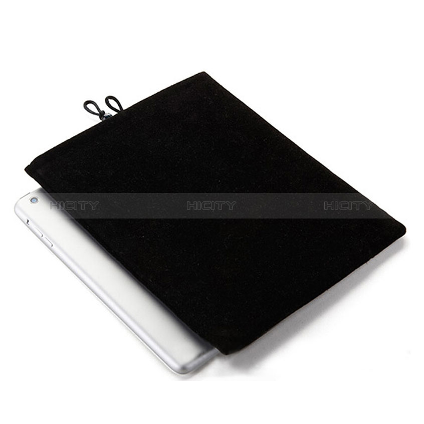 Housse Pochette Velour Tissu pour Apple New iPad 9.7 (2017) Noir Plus