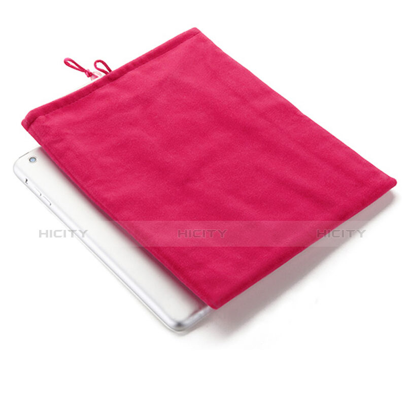 Housse Pochette Velour Tissu pour Huawei Honor WaterPlay 10.1 HDN-W09 Rose Rouge Plus