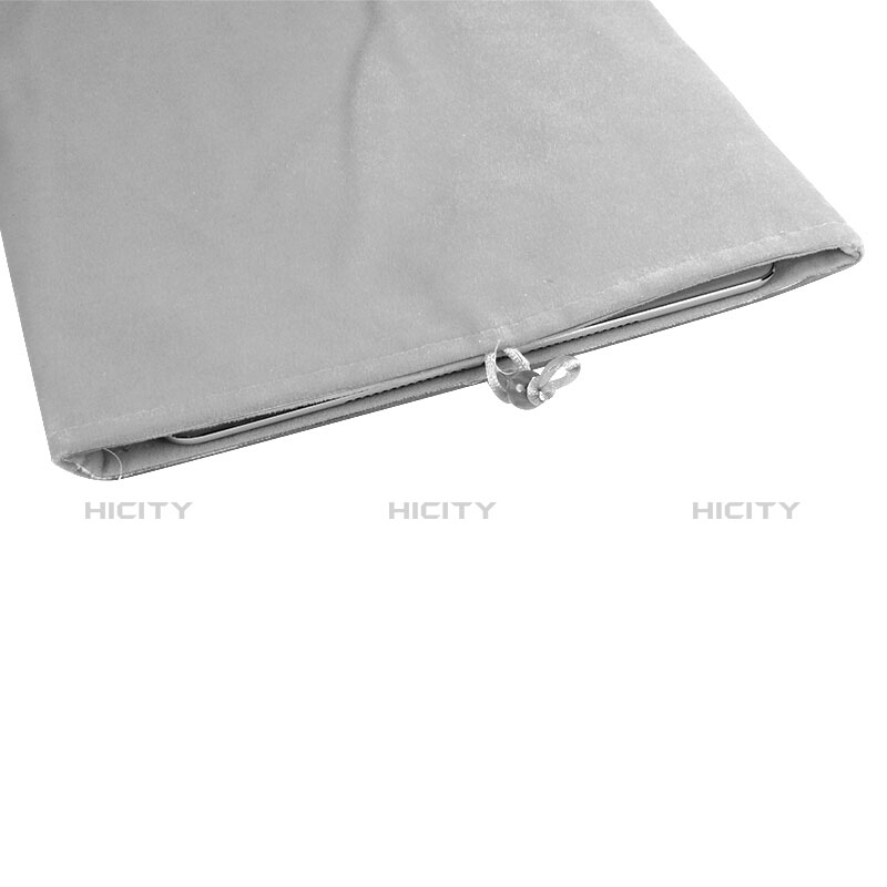 Housse Pochette Velour Tissu pour Huawei MateBook HZ-W09 Blanc Plus