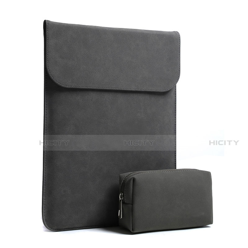 Housse Pochette Velour Tissu S02 pour Huawei Honor MagicBook Pro (2020) 16.1 Noir Plus