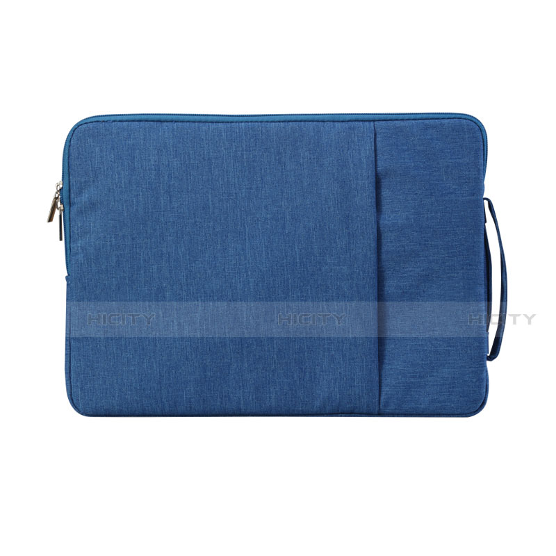 Housse Pochette Velour Tissu S02 pour Samsung Galaxy Book Flex 13.3 NP930QCG Bleu Plus