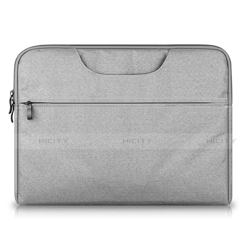 Housse Pochette Velour Tissu S03 pour Huawei Matebook X Pro (2020) 13.9 Gris Plus