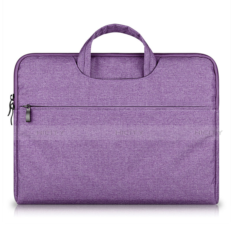 Housse Pochette Velour Tissu S03 pour Samsung Galaxy Book Flex 13.3 NP930QCG Violet Plus