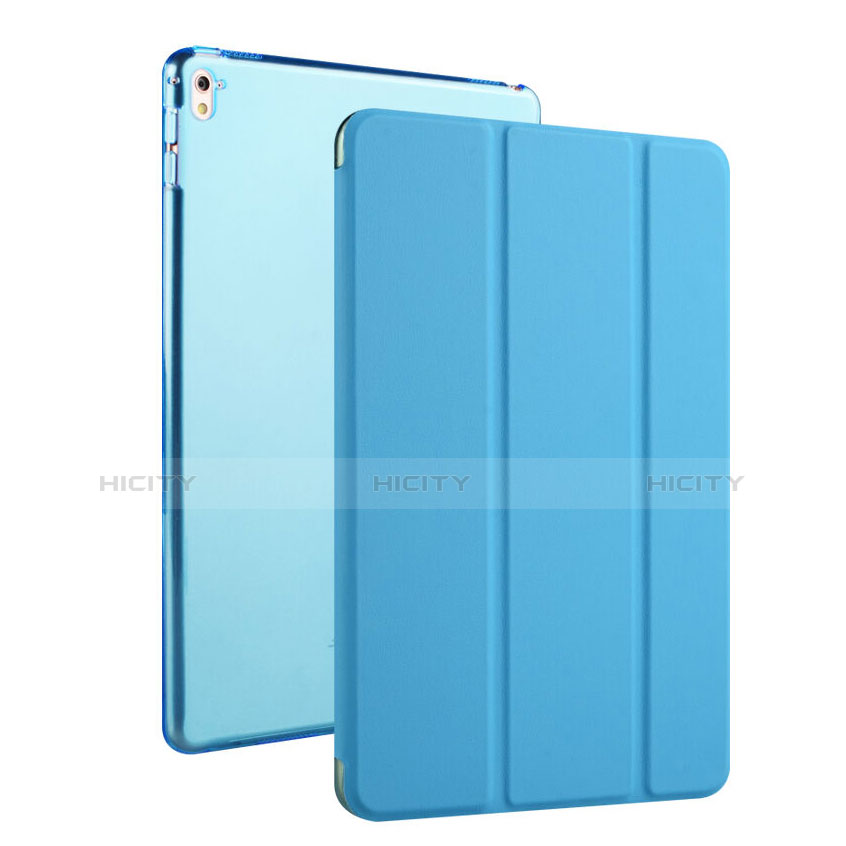 Housse Portefeuille Cuir Stand pour Apple iPad Pro 9.7 Bleu Ciel Plus