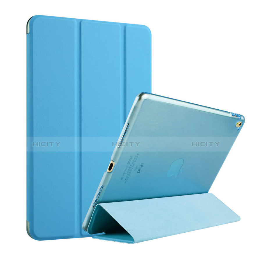 Housse Portefeuille Cuir Stand pour Apple iPad Pro 9.7 Bleu Ciel Plus