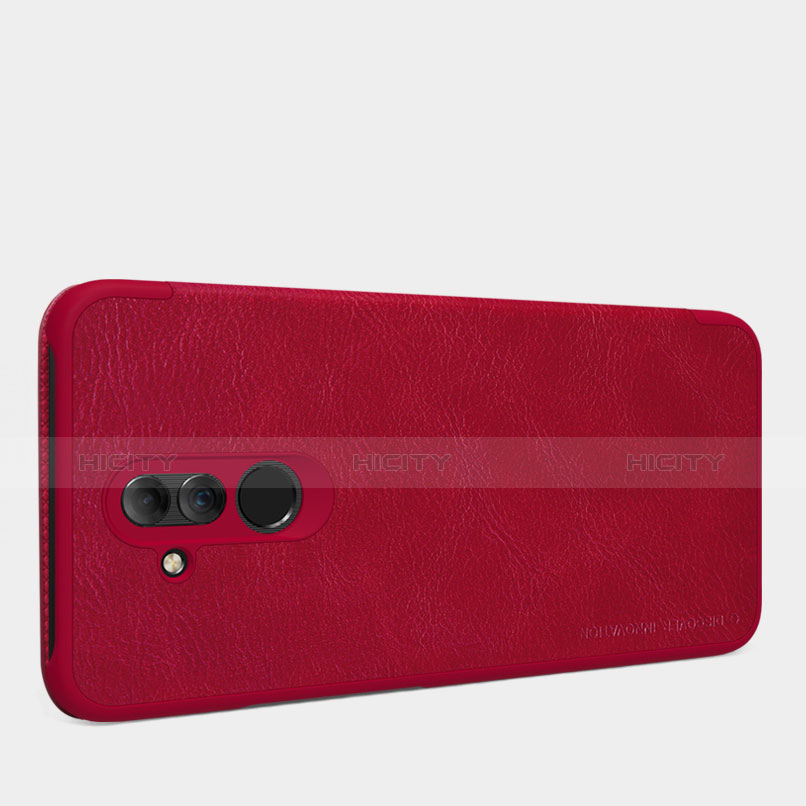 Housse Portefeuille Livre Cuir F01 pour Huawei Mate 20 Lite Rouge Plus