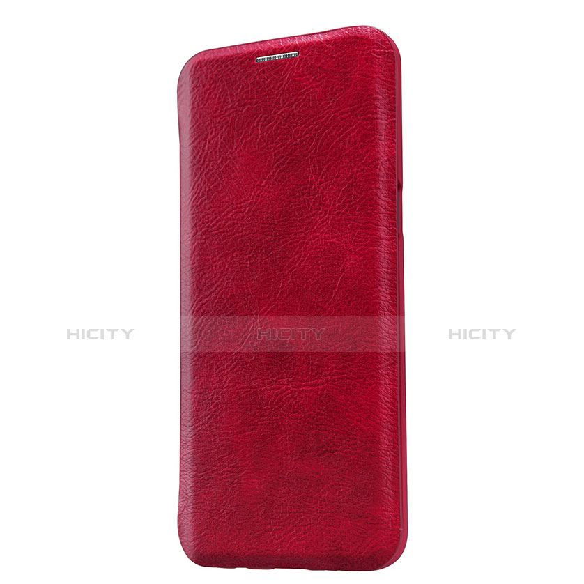 Housse Portefeuille Livre Cuir L01 pour Samsung Galaxy S9 Plus Rouge Plus