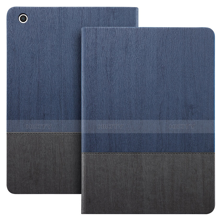 Housse Portefeuille Livre Cuir L03 pour Apple iPad 3 Bleu Plus
