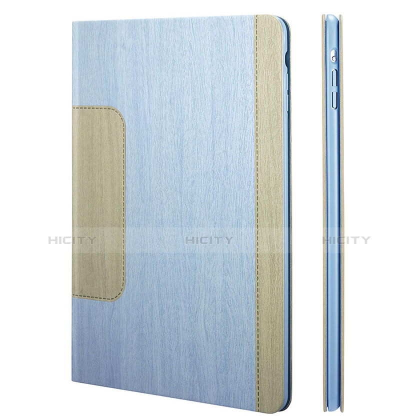 Housse Portefeuille Livre Cuir L03 pour Apple iPad Mini Bleu Ciel Plus