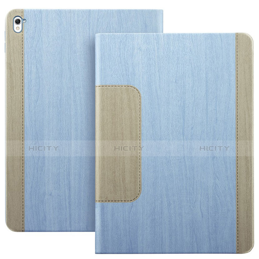 Housse Portefeuille Livre Cuir L03 pour Apple iPad Pro 9.7 Bleu Ciel Plus