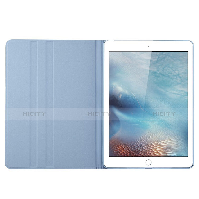 Housse Portefeuille Livre Cuir L03 pour Apple iPad Pro 9.7 Bleu Ciel Plus