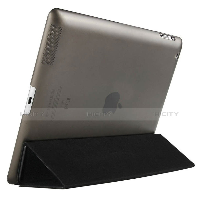 Housse Portefeuille Livre Cuir pour Apple iPad 4 Noir Plus