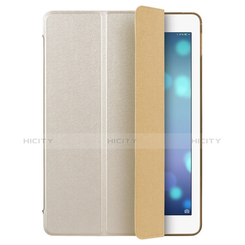 Housse Portefeuille Livre Cuir pour Apple iPad Air Or Plus