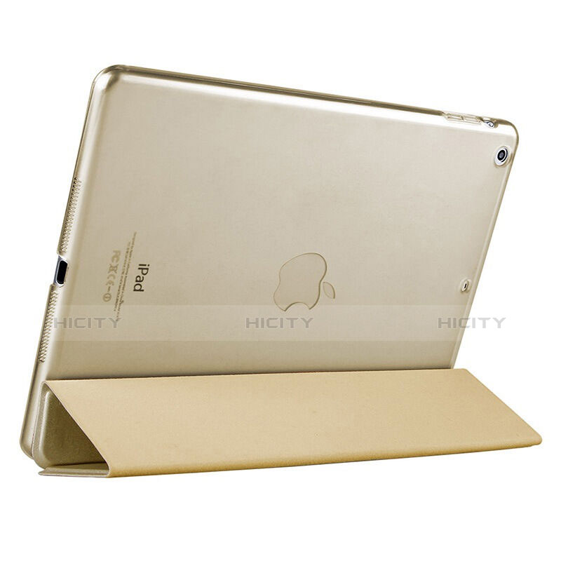 Housse Portefeuille Livre Cuir pour Apple iPad Air Or Plus