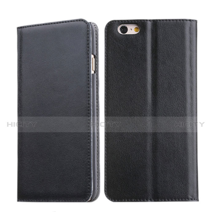 Housse Portefeuille Livre Cuir pour Apple iPhone 6S Plus Noir Plus