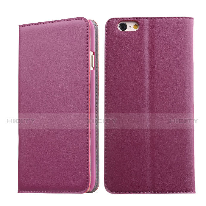 Housse Portefeuille Livre Cuir pour Apple iPhone 6S Plus Violet Plus