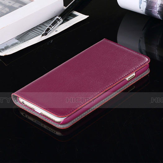 Housse Portefeuille Livre Cuir pour Apple iPhone 6S Plus Violet Plus