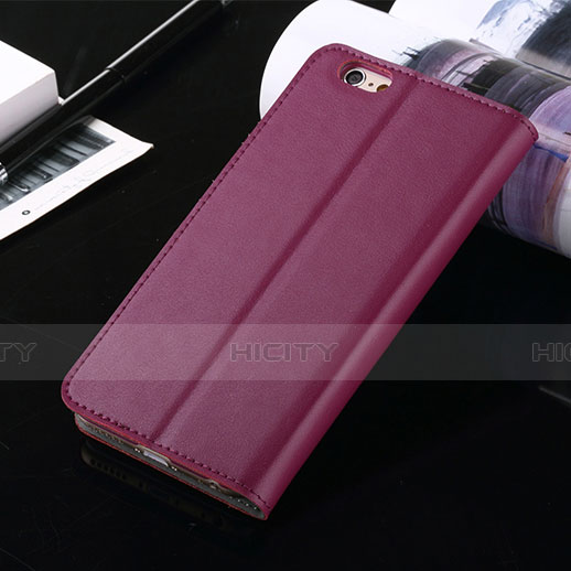 Housse Portefeuille Livre Cuir pour Apple iPhone 6S Plus Violet Plus