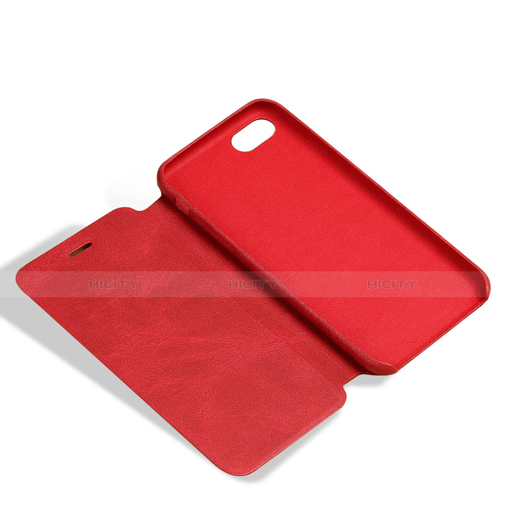 Housse Portefeuille Livre Cuir pour Apple iPhone 7 Rouge Plus