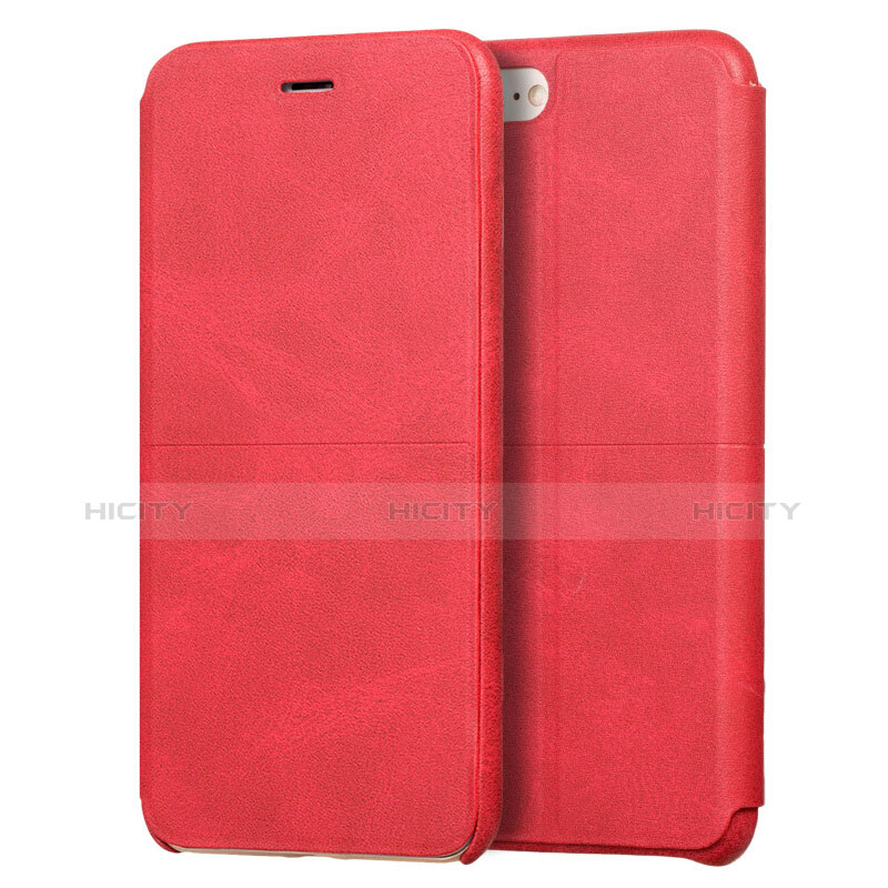 Housse Portefeuille Livre Cuir pour Apple iPhone 8 Rouge Plus