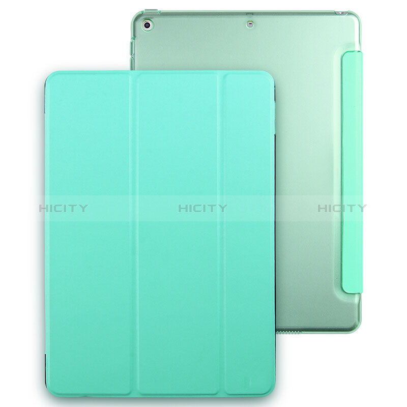 Housse Portefeuille Livre Cuir pour Apple New iPad 9.7 (2018) Vert Plus