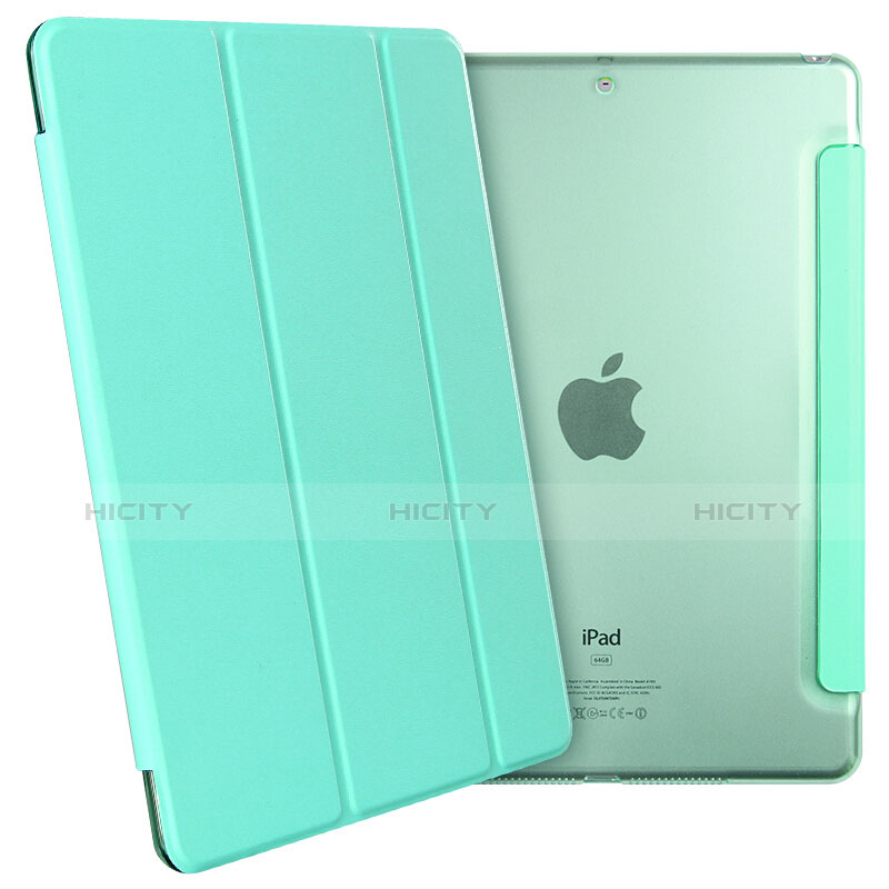 Housse Portefeuille Livre Cuir pour Apple New iPad Pro 9.7 (2017) Vert Plus