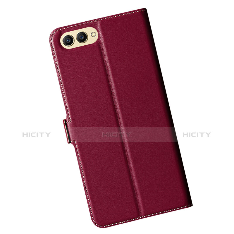 Housse Portefeuille Livre Cuir pour Huawei Honor V10 Rouge Plus