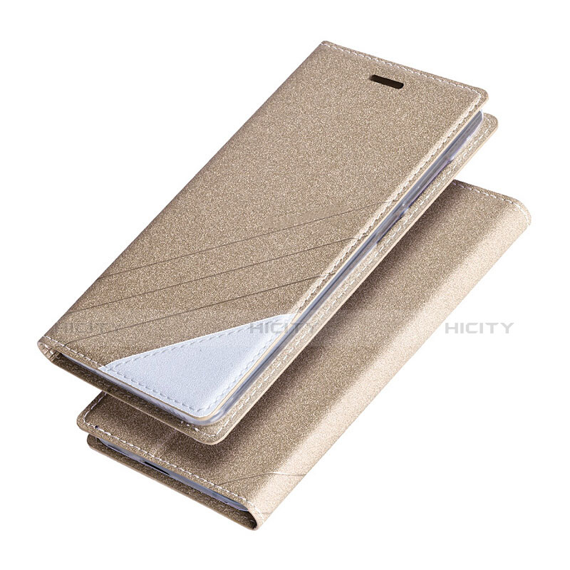 Housse Portefeuille Livre Cuir pour Huawei Honor V9 Or Plus