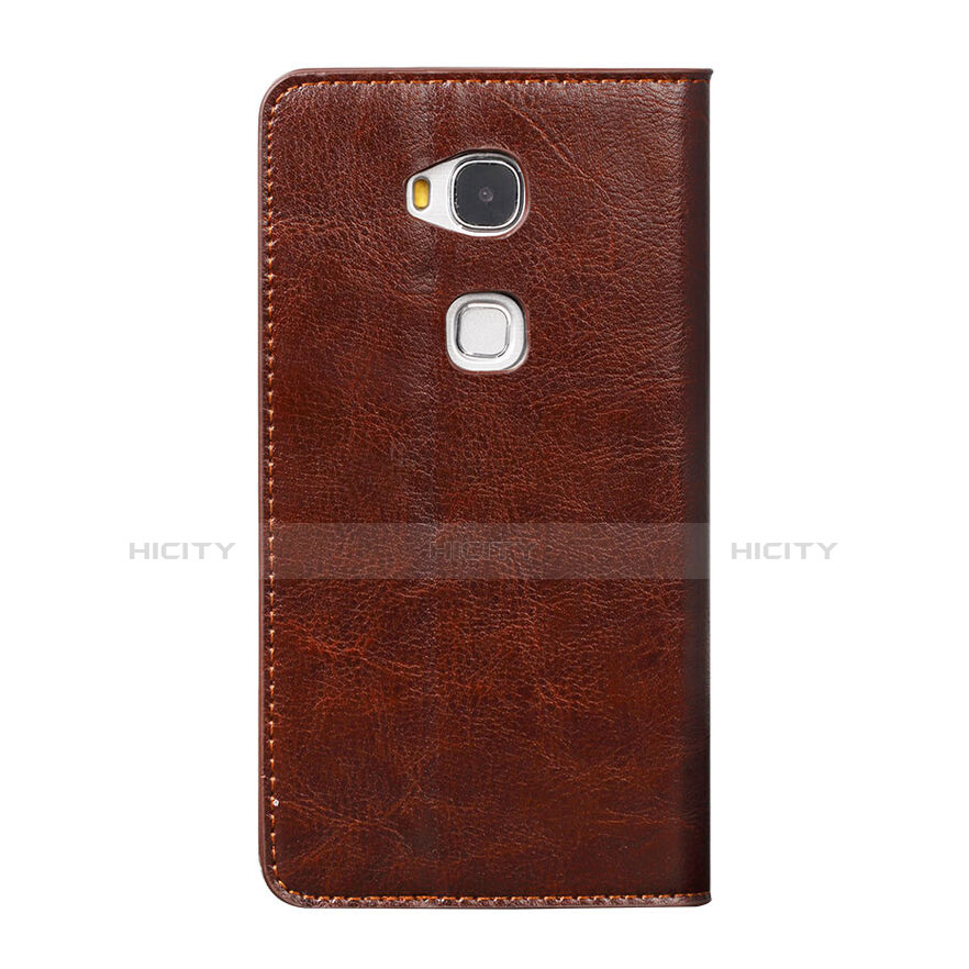 Housse Portefeuille Livre Cuir pour Huawei Honor X5 Marron Plus