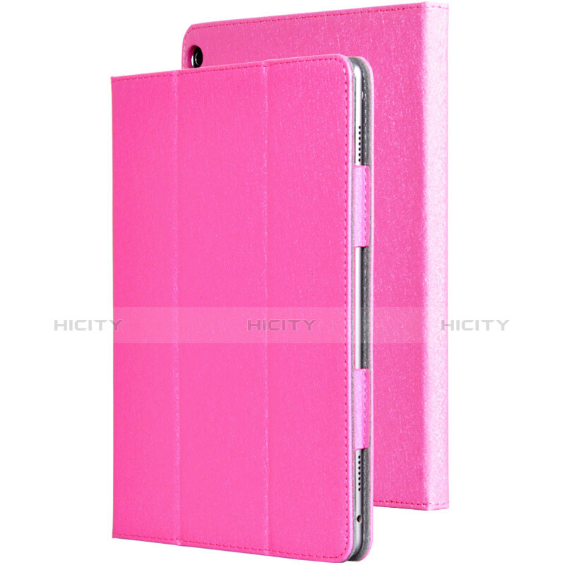 Housse Portefeuille Livre Cuir pour Huawei MediaPad M3 Lite Rose Rouge Plus