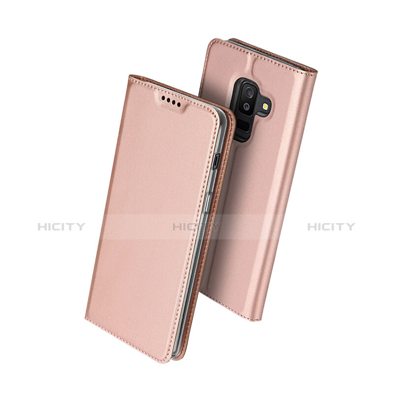 Housse Portefeuille Livre Cuir pour Samsung Galaxy A6 Plus (2018) Rose Plus