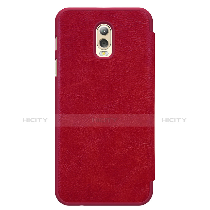 Housse Portefeuille Livre Cuir pour Samsung Galaxy C7 (2017) Rouge Plus