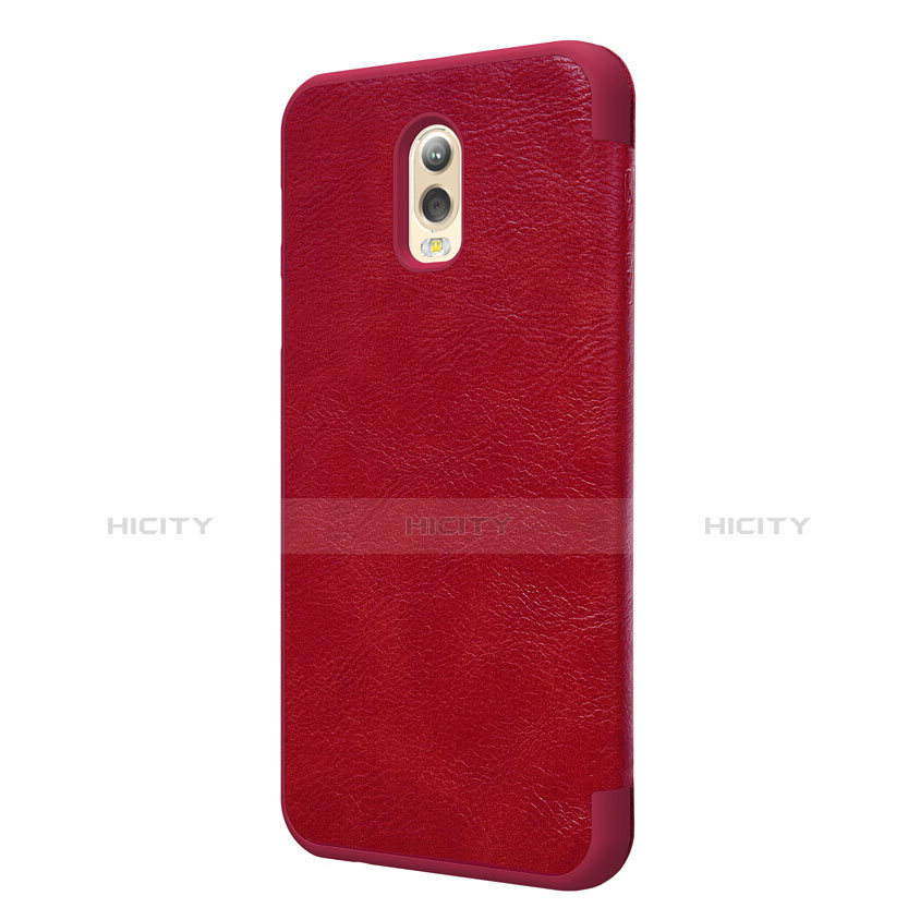 Housse Portefeuille Livre Cuir pour Samsung Galaxy C7 (2017) Rouge Plus