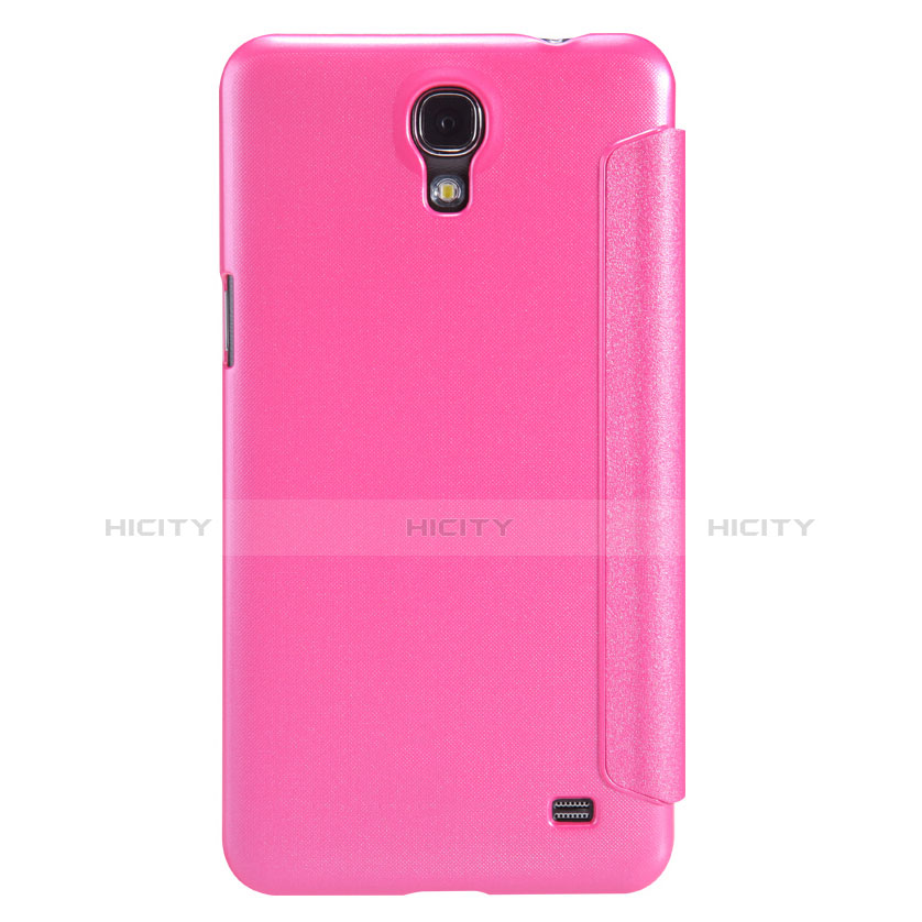 Housse Portefeuille Livre Cuir pour Samsung Galaxy Mega 2 G7508Q Rose Rouge Plus