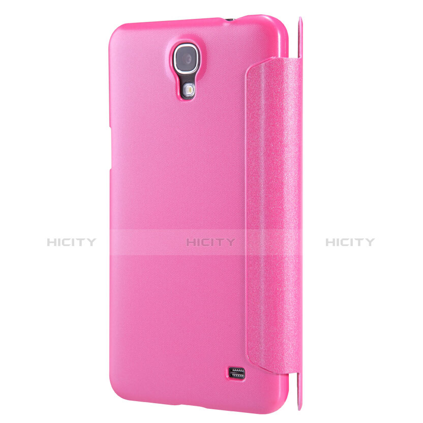 Housse Portefeuille Livre Cuir pour Samsung Galaxy Mega 2 G7508Q Rose Rouge Plus