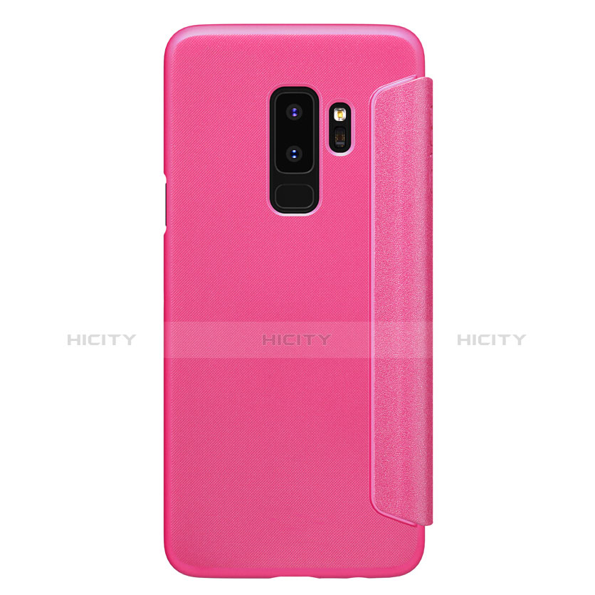 Housse Portefeuille Livre Cuir pour Samsung Galaxy S9 Plus Rose Rouge Plus