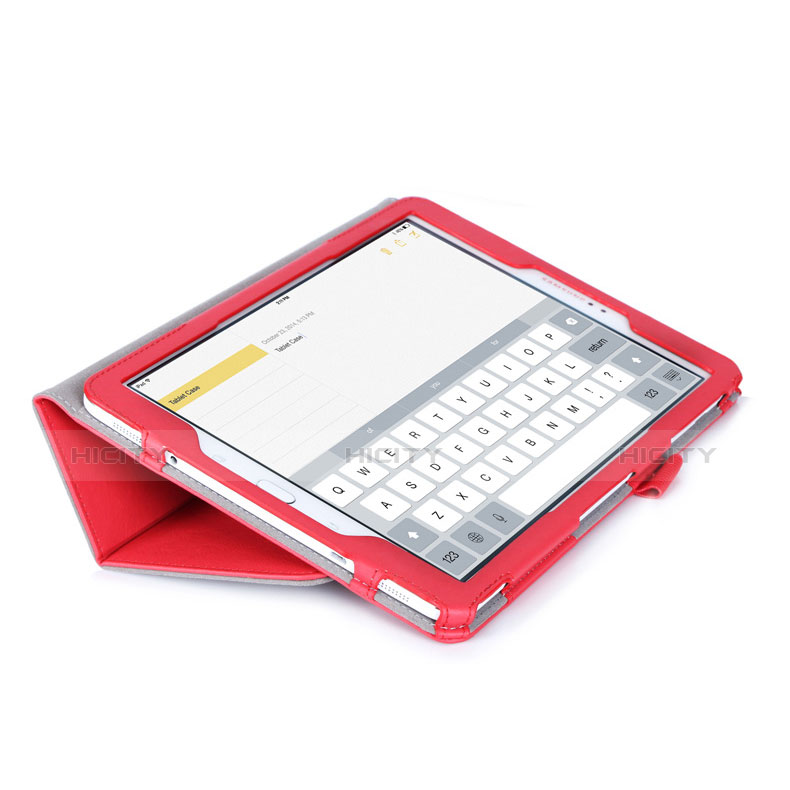 Housse Portefeuille Livre Cuir pour Samsung Galaxy Tab S2 9.7 SM-T810 SM-T815 Rouge Plus