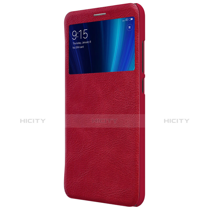 Housse Portefeuille Livre Cuir pour Xiaomi Mi 6X Rouge Plus