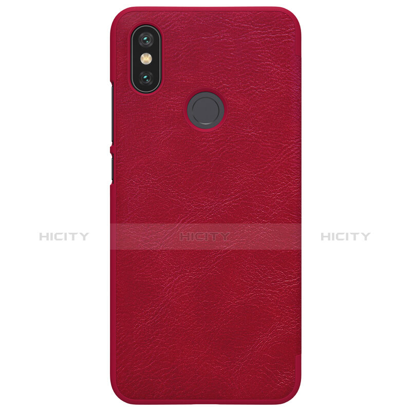 Housse Portefeuille Livre Cuir pour Xiaomi Mi 6X Rouge Plus