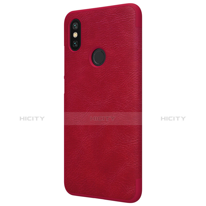 Housse Portefeuille Livre Cuir pour Xiaomi Mi 6X Rouge Plus