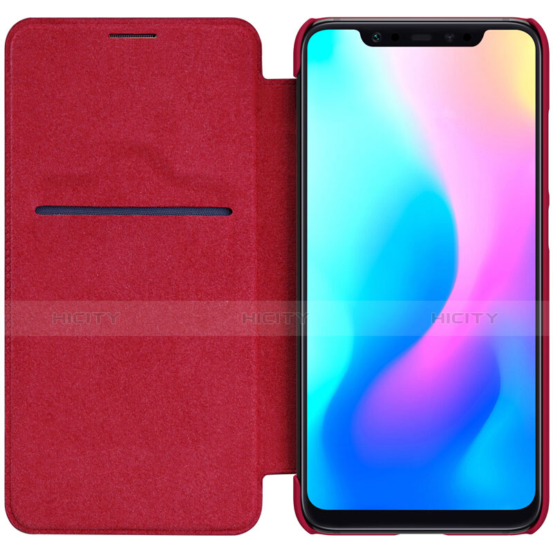 Housse Portefeuille Livre Cuir pour Xiaomi Mi 8 Rouge Plus