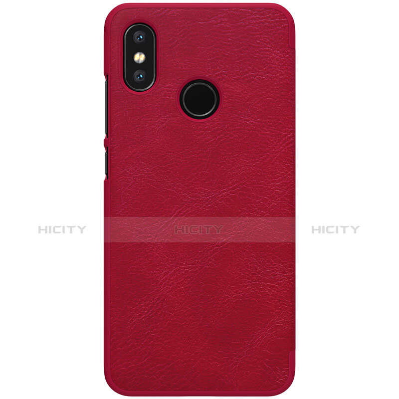 Housse Portefeuille Livre Cuir pour Xiaomi Mi 8 Rouge Plus