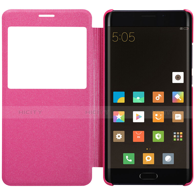 Housse Portefeuille Livre Cuir pour Xiaomi Mi Note 2 Special Edition Rose Rouge Plus