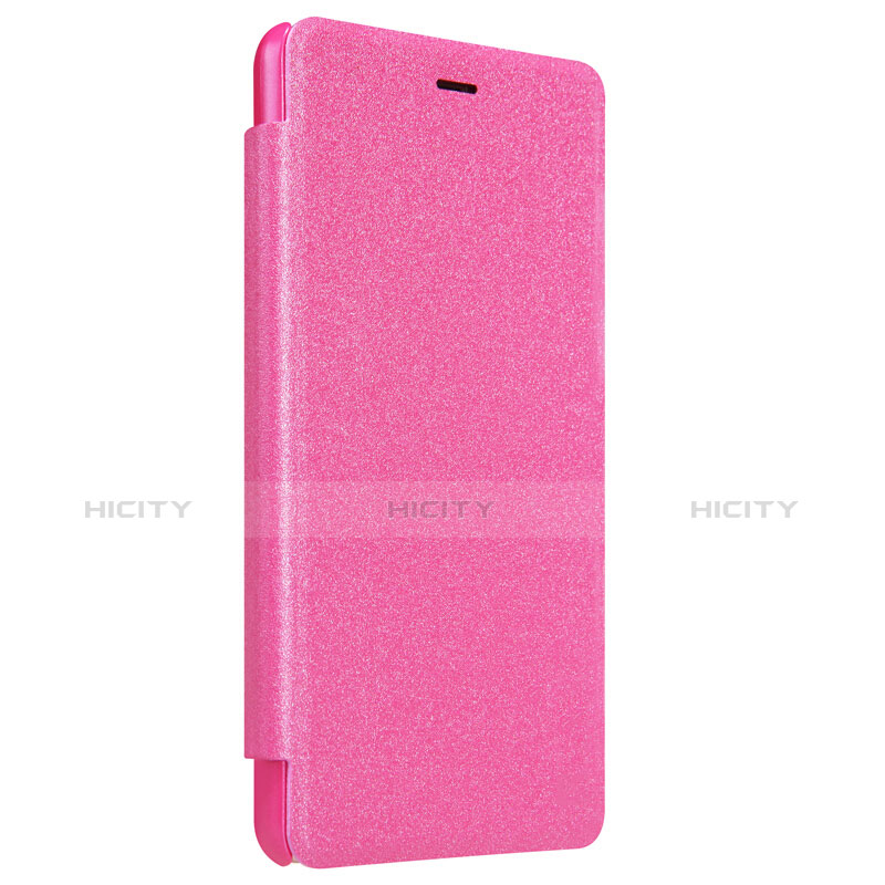 Housse Portefeuille Livre Cuir pour Xiaomi Redmi 3 High Edition Rose Rouge Plus