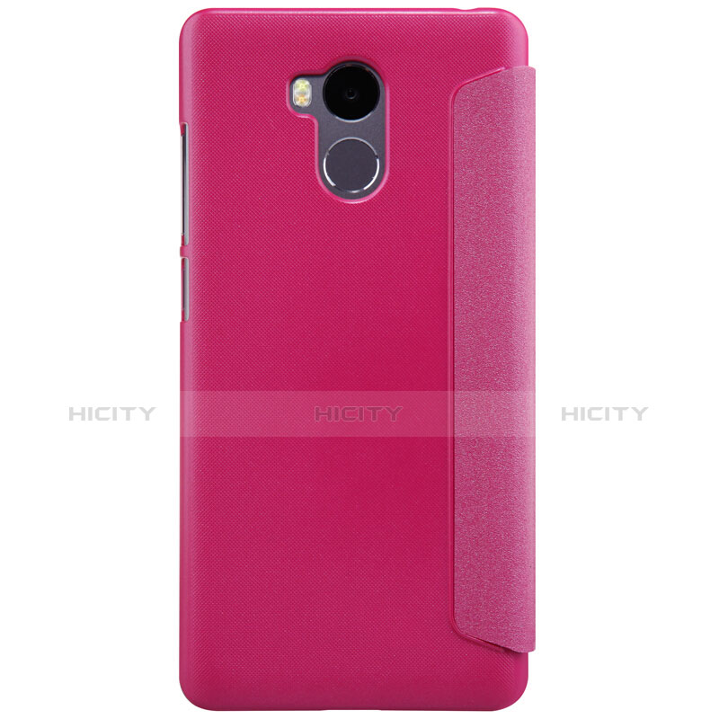 Housse Portefeuille Livre Cuir pour Xiaomi Redmi 4 Prime High Edition Rose Rouge Plus