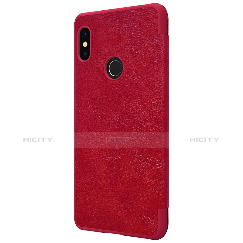 Housse Portefeuille Livre Cuir pour Xiaomi Redmi Note 5 AI Dual Camera Rouge Plus