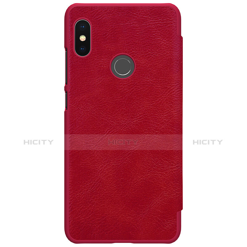 Housse Portefeuille Livre Cuir pour Xiaomi Redmi Note 5 AI Dual Camera Rouge Plus