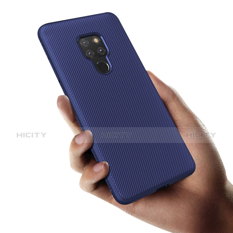 Housse Silicone Gel Serge pour Huawei Mate 20 Bleu Plus