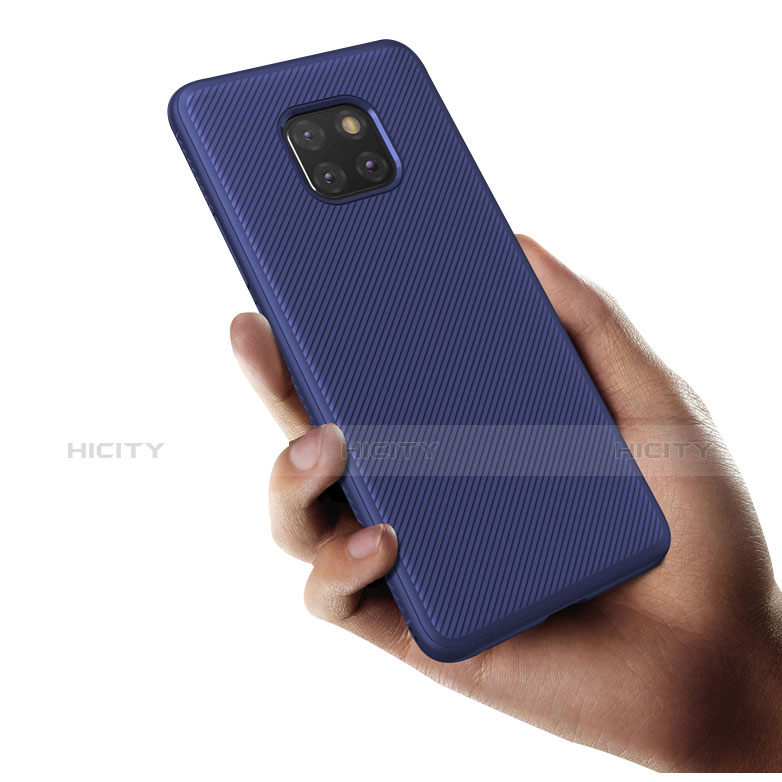 Housse Silicone Gel Serge pour Huawei Mate 20 Pro Bleu Plus